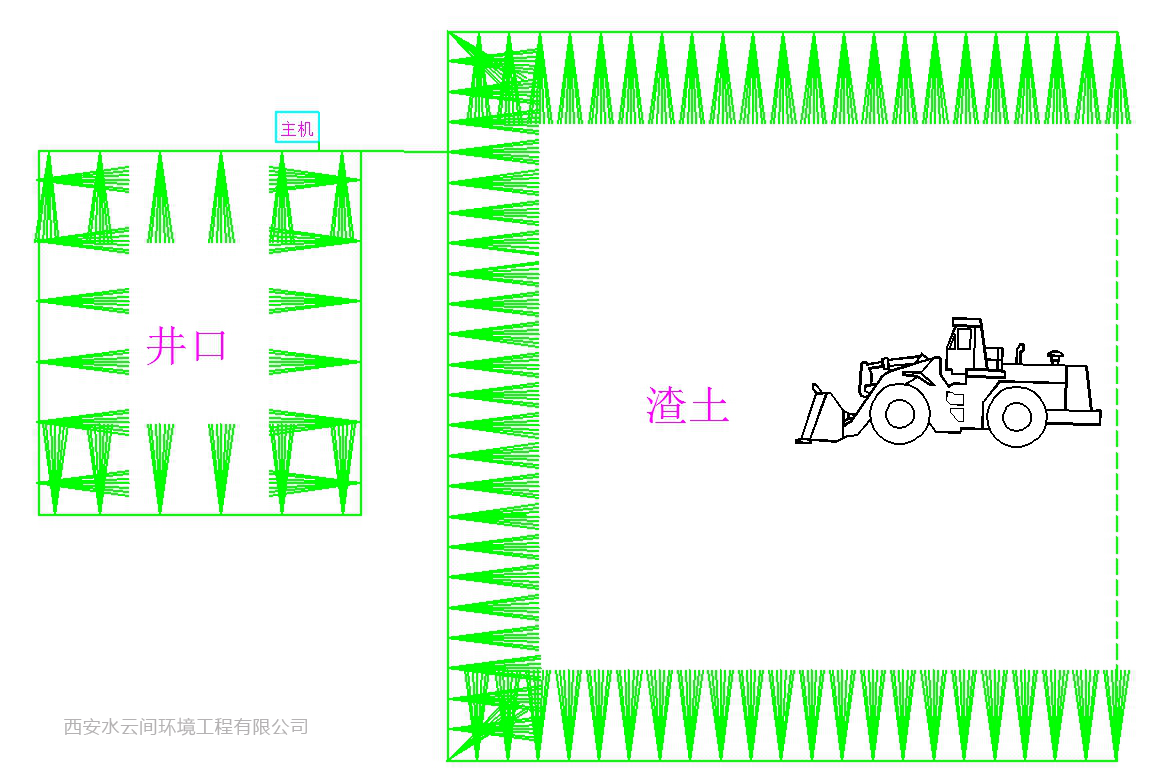 西安水云間地鐵工地噴霧降塵系統(tǒng)方案圖