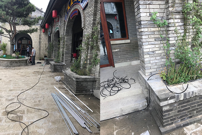 延安老街噴霧造景降溫案例